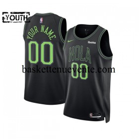 Maillot Basket New Orleans Pelicans Personnalisé 2023-2024 Nike City Edition Noir Swingman - Enfant
